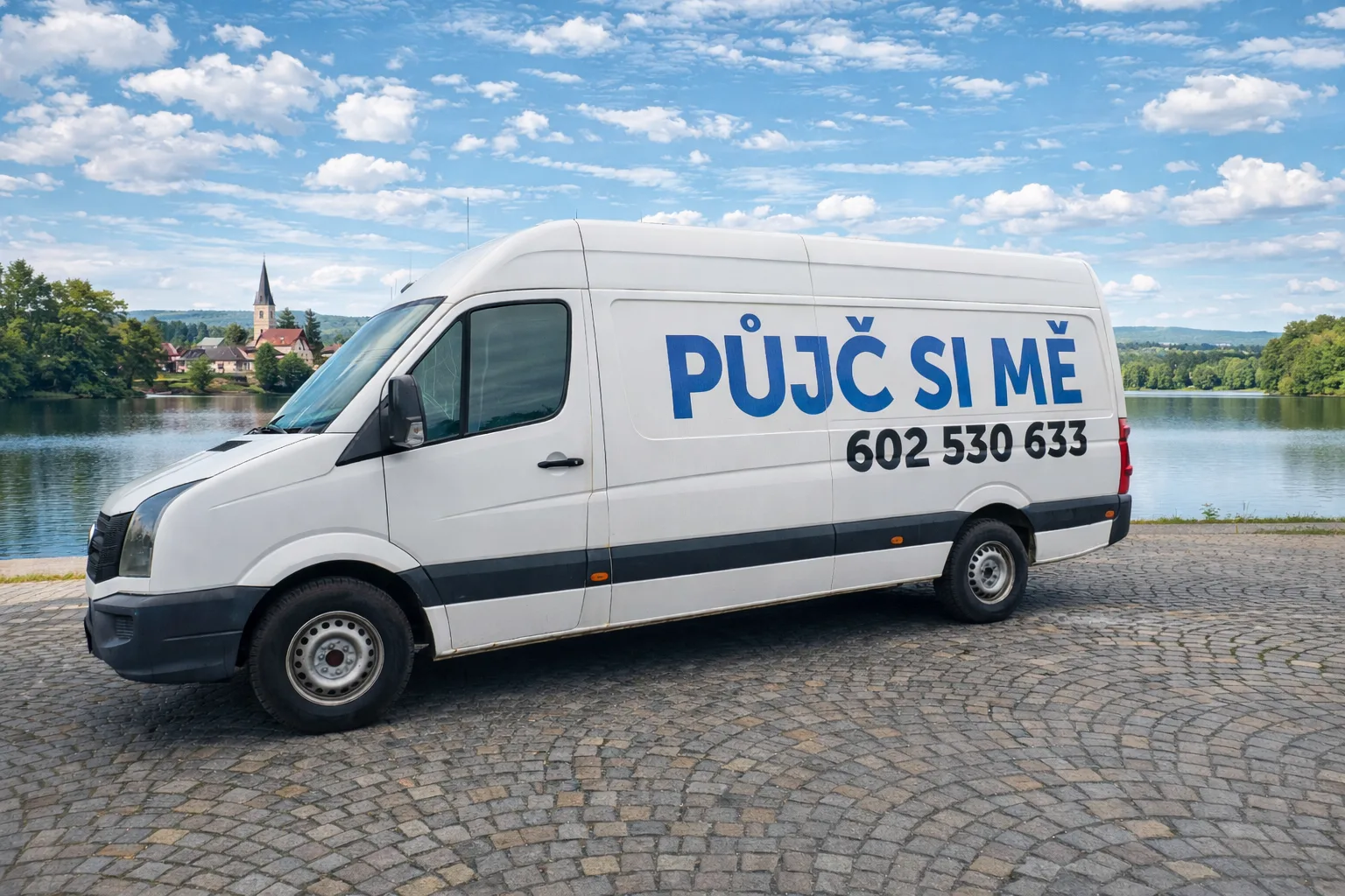 Dodávka pro přepravu stavebního materiálu